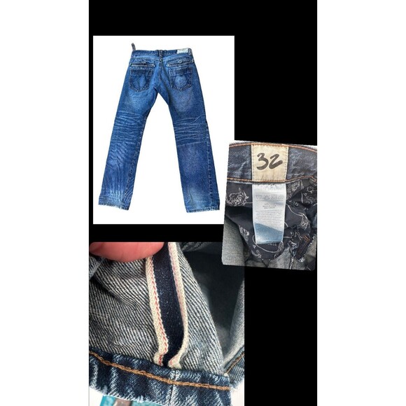Jimmy Taverniti Selvedge Denim Men’s Low Rise Slim Straight Jeans ‎ 32x33